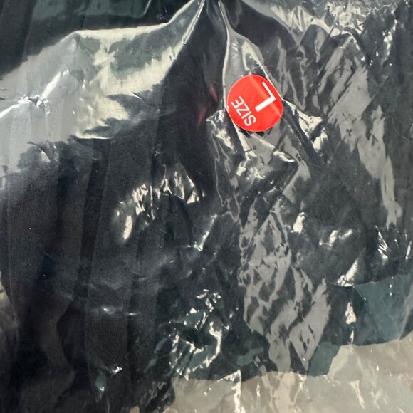 Womens Black Pleated Spaghetti Strap Jumpsuit Size L Polyester & Spandex Blend - Picture 3 of 10